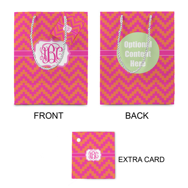 Pink & Orange Chevron Small Gift Bag - Approval
