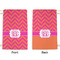 Pink & Orange Chevron Small Laundry Bag - Front & Back View