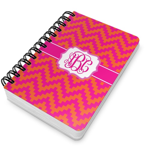 Pink & Orange Chevron Spiral Journal 5 x 7 - Main