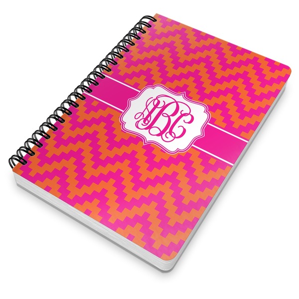 Pink & Orange Chevron Spiral Journal 7 x 10 - Main