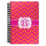 Pink & Orange Chevron Spiral Notebook (Personalized)