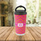 Pink & Orange Chevron Stainless Steel Travel Cup Lifestyle