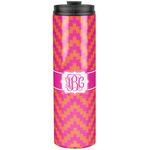 Pink & Orange Chevron Stainless Steel Skinny Tumbler - 20 oz (Personalized)
