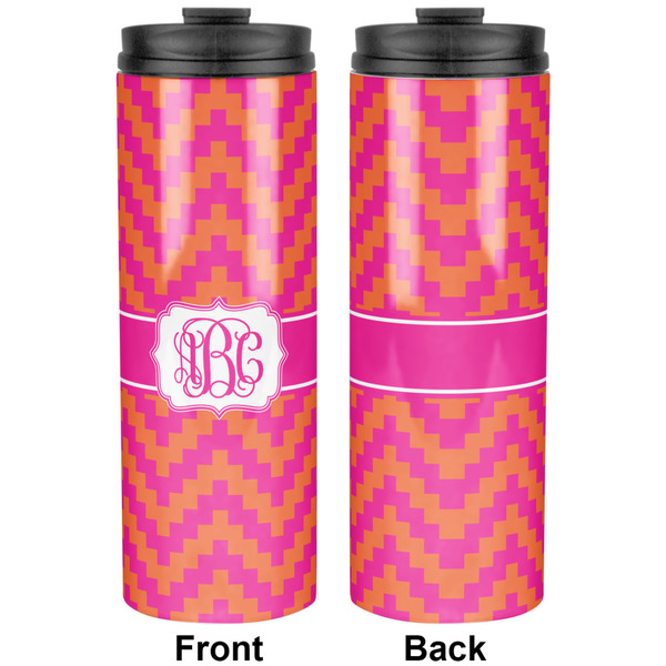 Pink & Orange Chevron Stainless Steel Tumbler - Apvl