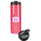 Pink & Orange Chevron Stainless Steel Skinny Tumbler (Personalized)