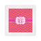 Pink & Orange Chevron Standard Cocktail Napkins (Personalized)