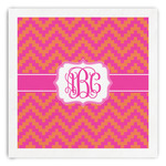 Pink & Orange Chevron Paper Dinner Napkins (Personalized)