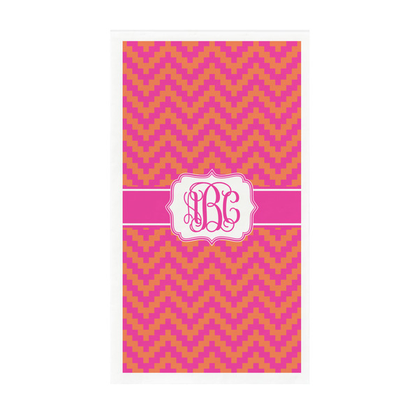 Custom Pink & Orange Chevron Guest Paper Towels - Full Color - Standard (Personalized)