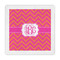 Pink & Orange Chevron Standard Decorative Napkins (Personalized)