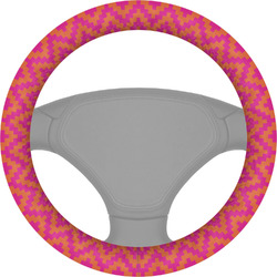 Pink & Orange Chevron Steering Wheel Cover