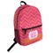 Pink & Orange Chevron Student Backpack Front