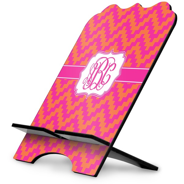 Custom Pink & Orange Chevron Stylized Tablet Stand (Personalized)