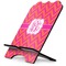 Pink & Orange Chevron Stylized Tablet Stand - Side View