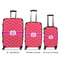 Pink & Orange Chevron Suitcase Set 1 - APPROVAL