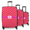Pink & Orange Chevron Suitcase Set 1 - MAIN