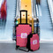 Pink & Orange Chevron Suitcase Set 4 - IN CONTEXT