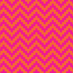 Pink & Orange Chevron Fabric by the Yard - Spun Polyester Poplin