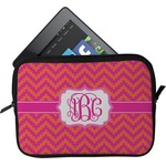 Pink & Orange Chevron Tablet Case / Sleeve - Small (Personalized)