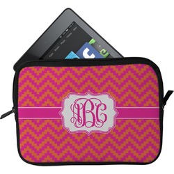 Pink & Orange Chevron Tablet Case / Sleeve - Small (Personalized)