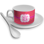 Pink & Orange Chevron Tea Cup (Personalized)
