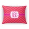 Pink & Orange Chevron Rectangular Throw Pillow Case (Personalized)