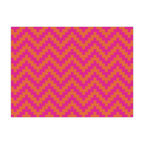 Custom Pink & Orange Chevron Tissue Paper Sheets - Large - Heavyweight