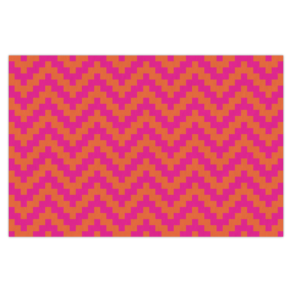 Custom Pink & Orange Chevron Tissue Paper Sheets - X-Large - Heavyweight