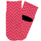 Pink & Orange Chevron Toddler Ankle Socks - Single Pair - Front and Back