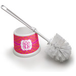 Pink & Orange Chevron Toilet Brush (Personalized)