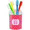 Pink & Orange Chevron Toothbrush Holder (Personalized)