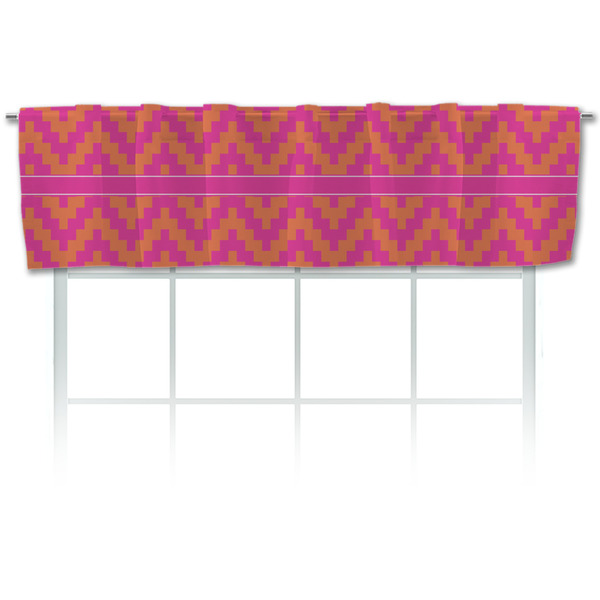 Custom Pink & Orange Chevron Valance