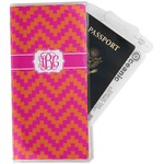 Pink & Orange Chevron Travel Document Holder