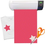 Pink & Orange Chevron Heat Transfer Vinyl Sheet (12"x18")