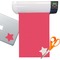 Pink & Orange Chevron Sticker Vinyl Sheet (Permanent)