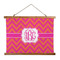 Pink & Orange Chevron Wall Hanging Tapestry - Wide (Personalized)