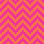 Pink & Orange Chevron Wallpaper & Surface Covering (Water Activated 24"x 24" Sample)
