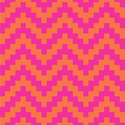 Pink & Orange Chevron Wallpaper & Surface Covering (Water Activated 24"x 24" Sample)