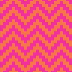 Pink & Orange Chevron Wallpaper & Surface Covering (Water Activated 24"x 24" Sample)