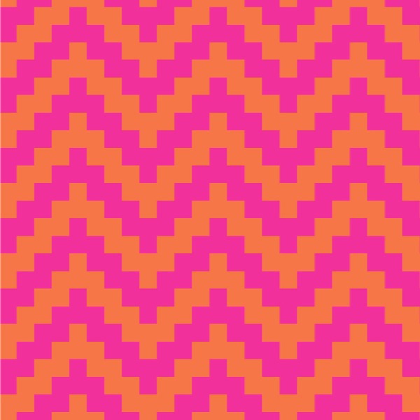 Custom Pink & Orange Chevron Wallpaper & Surface Covering (Water Activated 24"x 24" Sample)