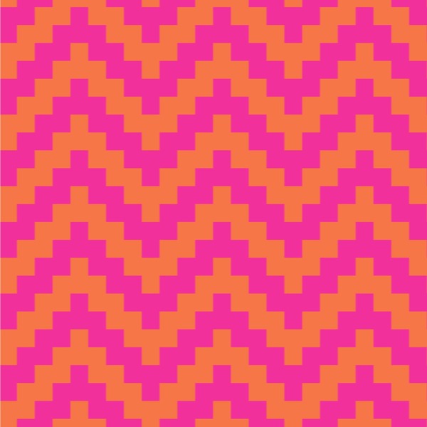 Custom Pink & Orange Chevron Wallpaper & Surface Covering (Water Activated 24"x 24" Sample)