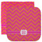 Pink & Orange Chevron Facecloth / Wash Cloth (Personalized)