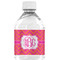 Pink & Orange Chevron Water Bottle Label - Single Front