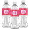 Pink & Orange Chevron Water Bottle Labels - Front View