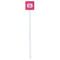 Pink & Orange Chevron White Plastic Stir Stick - Single Sided - Square - Single Stick