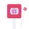 Pink & Orange Chevron Square Plastic Stir Sticks (Personalized)