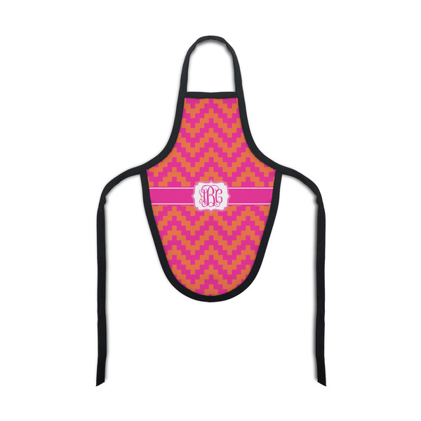 Custom Pink & Orange Chevron Bottle Apron (Personalized)