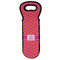 Pink & Orange Chevron Wine Tote Bag (Personalized)