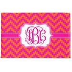Pink & Orange Chevron Woven Mat (Personalized)