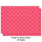 Pink & Orange Chevron Wrapping Paper Sheet - Double Sided - Front