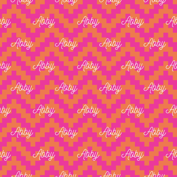Pink & Orange Chevron Wrapping Paper Square